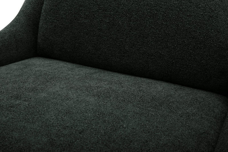 Clay Dining Chair with Polyester Fabric - Charcoal