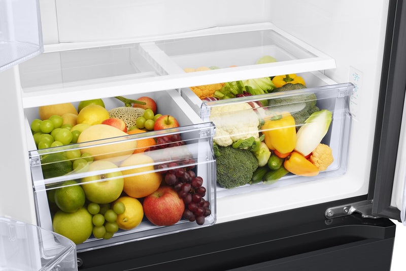 Samsung 33\" 17.5 Cu. Ft. Counter-Depth French-Door Refrigerator - Black Caviar Matt - RF18A5101MT/AA