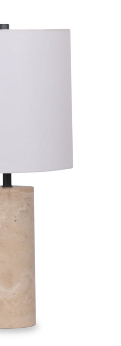 Rocco 25” Modern Stone Table Lamp - Natural Travertine