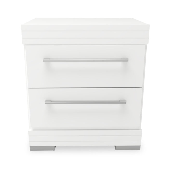 Riley 6pc Bedroom Set with Panel Bed, Dresser, Mirror & Nightstand, Made in Canada, White - Twin Size