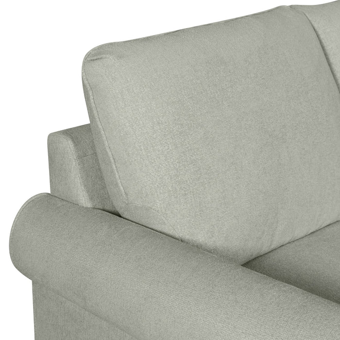 Scott Living Haven 3-Piece Chenille Fabric Sleeper Sectional - Seafoam Blue