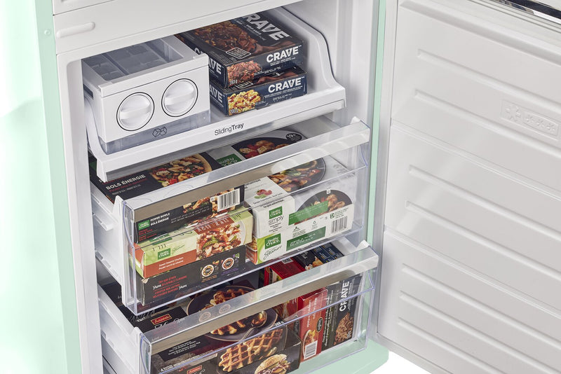 Classic Retro by Unique 24\" 12 Cu. Ft. Bottom-Freezer Refrigerator - Summer Mint Green - UGP-340L LG AC