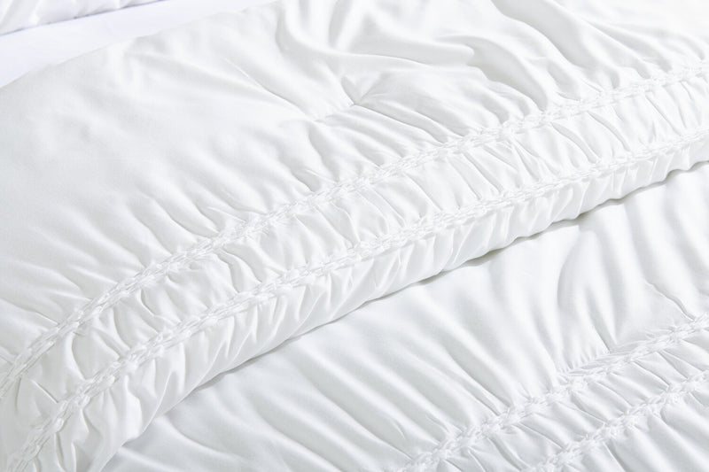 Rhodes 3-Piece King Comforter Set - White