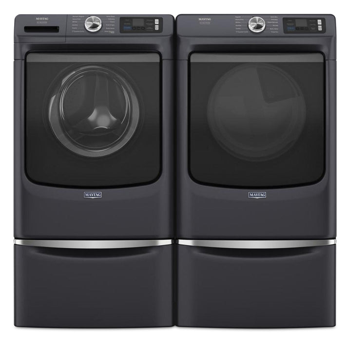 Maytag 5.8 Cu. Ft. Pet Pro Smart Front-Load Washer and 7.4 Cu. Ft. Gas Dryer - Midnight Steel