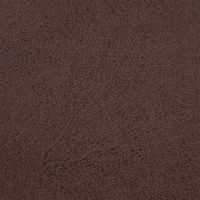 Hugo Upholstered Platform Bed in Brown Vegan-Leather Fabric, Tufted - Queen Size