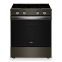 Whirlpool 5.3 Cu. Ft. Electric Range with Air Fry and WipeClean™ Coating - Black Stainless Steel - YWSES7530RV