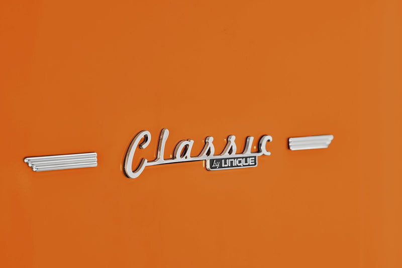 Classic Retro by Unique 24\" 12 Cu. Ft. Bottom-Freezer Refrigerator - Creamsicle Orange - UGP-340L O AC