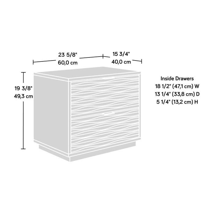 Reese 24” Modern 2-Drawer Cabinet - Black