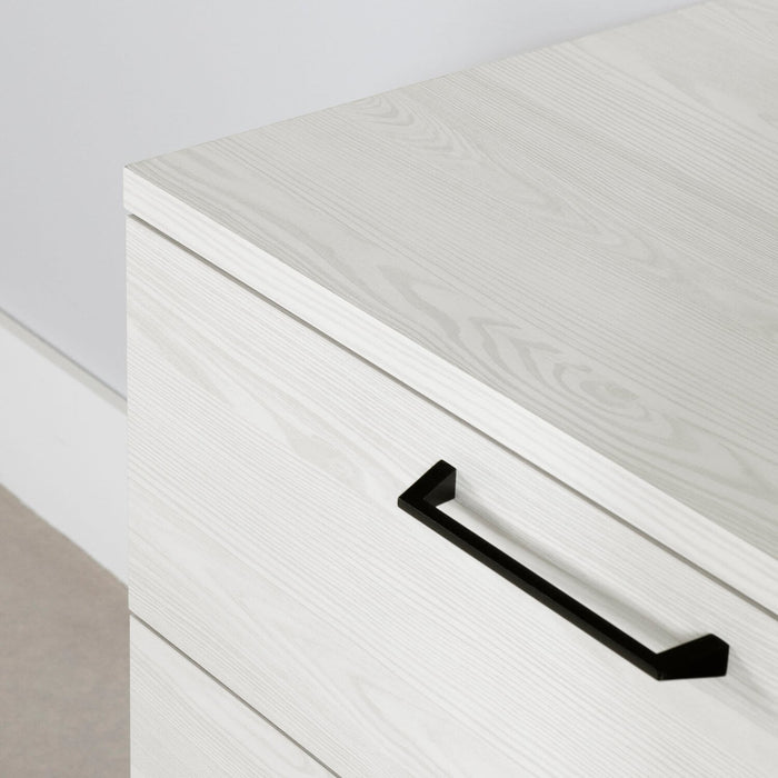 Everley Bedside  2-Drawer Nightstand with USB Port, 19.5\"W - White