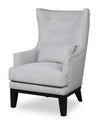 Haden 30\" Faux Suede Fabric Accent Chair with Wood Base and Nailhead Trim - Walks Dove Grey
