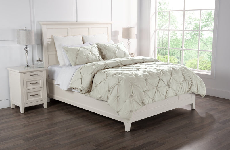 Gardenia Wynd 3-Piece Full/Queen Comforter Set - Oatmeal