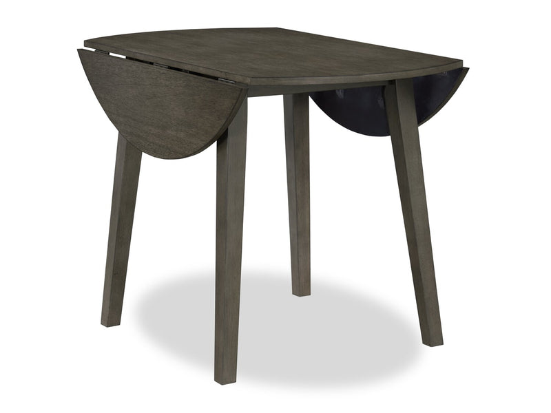 Bryn Drop-Leaf Dining Table, 42\" Round - Dark Grey