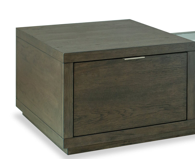 Hatfield 52” Modern Solid Wood Coffee Table with Storage and Casters - Homestead Brown