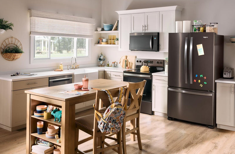 Whirlpool 36\" 20 Cu. Ft. Counter-Depth French-Door Refrigerator - Black Stainless Steel - WRFC2036RV