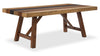 ["Boden Dining Table, 78\"W, Trestle Base - Brown"]