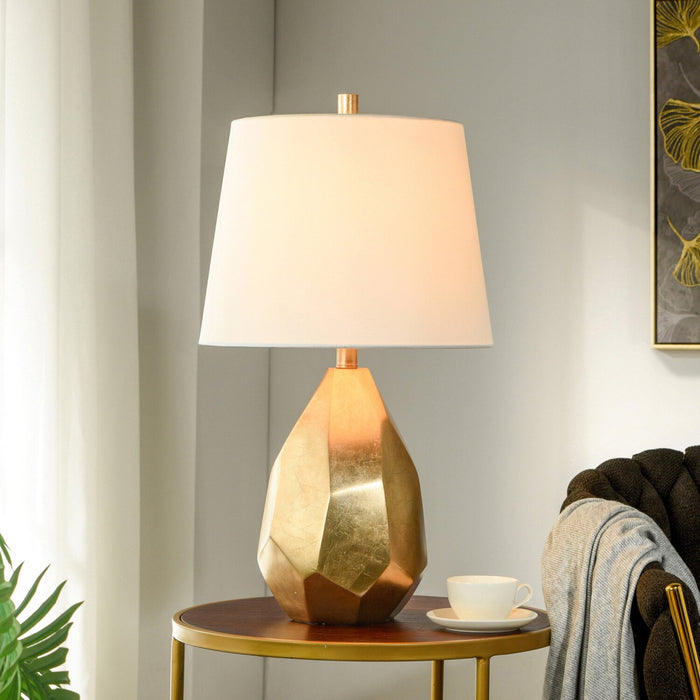 Farah 26” Gold Glam Polyresin Table Lamp