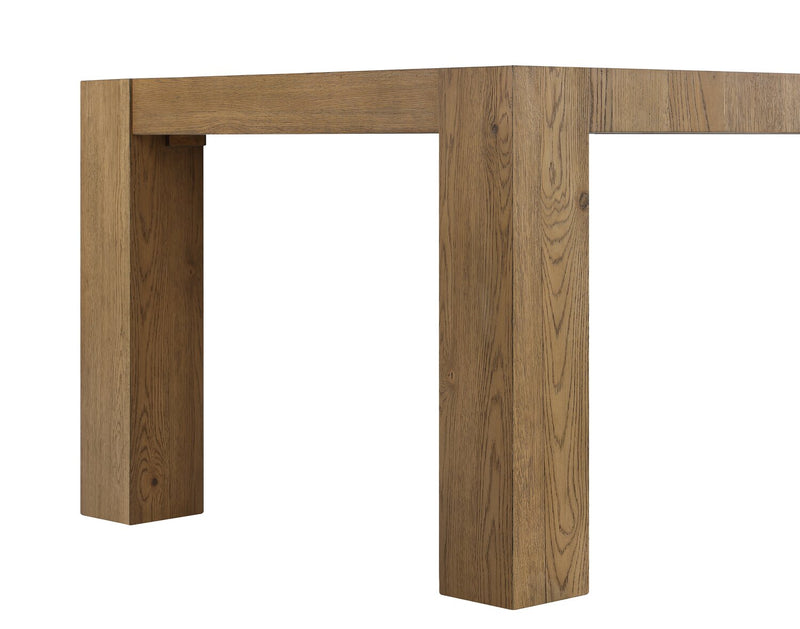 Lotus Dining Table, 82\"W, Wood - Natural