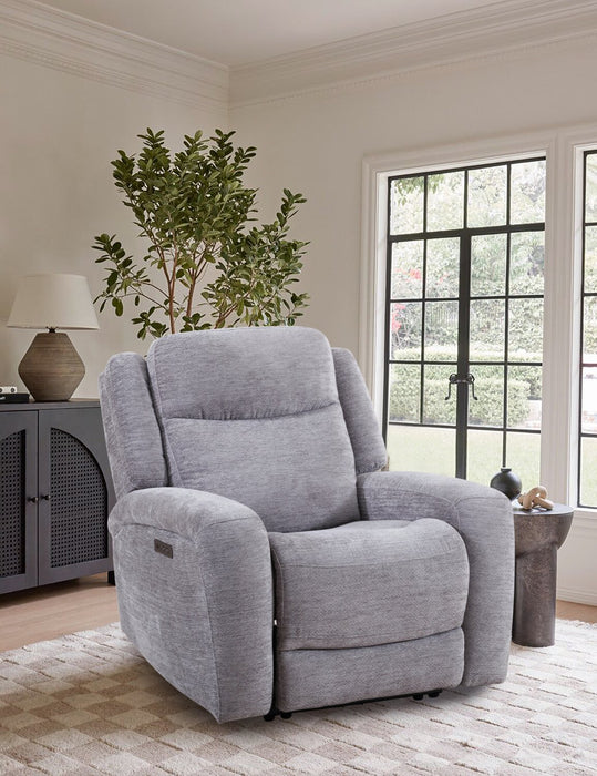 Atlantis 38\" Zero Gravity Fabric Power Reclining Chair with USB Port - Dove Grey
