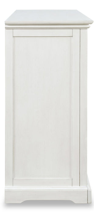 Twyla 33\" Solid Wood Accent Cabinet  with Arched Doors - White