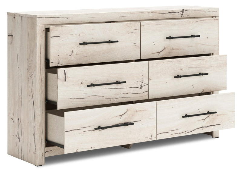 Derekson Bedroom 6-Drawer Dresser, 58.7\"W x 36.5\"H - Rustic White