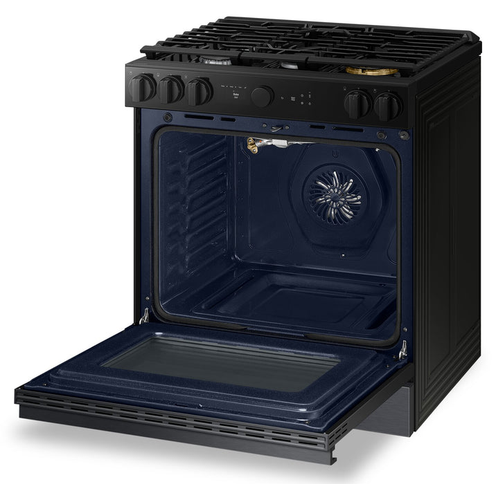 Samsung 6 Cu. Ft. Smart Gas Slide In Range with Air Fry and Air Sous Vide - Matte Black - NSG6DG8500MTAA