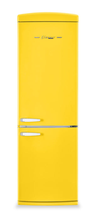 Classic Retro by Unique 24\" 12 Cu. Ft. Bottom-Freezer Refrigerator - Canary Yellow - UGP-340L Y AC