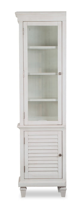 Baron 22” Rustic Pine Pier with Storage and Cable Management - Alabaster