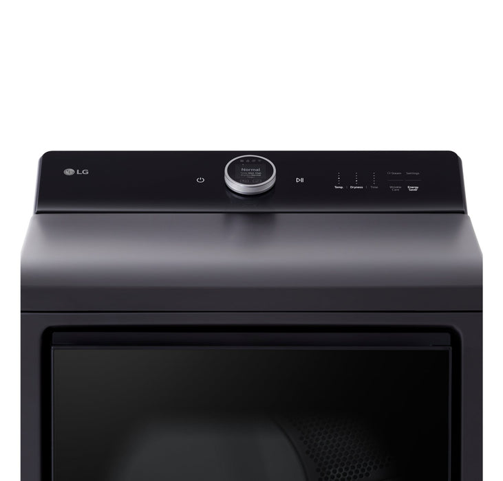 LG 7.3 Cu. Ft. Electric Dryer with Steam - Matte Black - DLEX8600BE