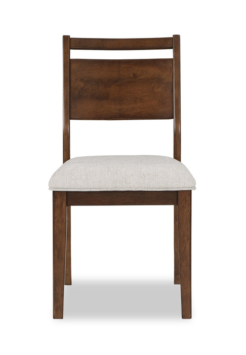 Vale 6pc Dining Set with Table, Bench & 4 Chairs, Wood, 72\"W - Brown & Beige