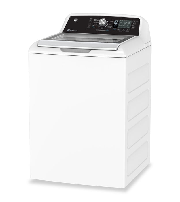 GE 5.3 Cu. Ft. Top Load Washer and 7.4 Cu. Ft. Gas Dryer - White