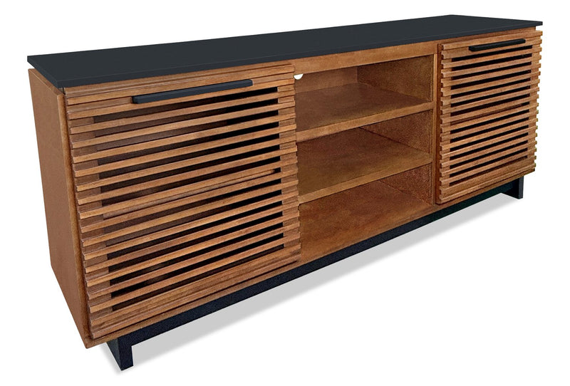 Wilder 68\" Traditional TV Stand with Storage and Cable Management for TVs up to 78\" – Dark Brown
