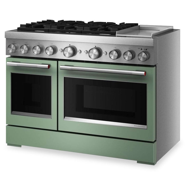 KitchenAid 6.3 Cu. Ft. 6 Burner Dual Fuel Range with Griddle – Cardamom - KFDD948SDC