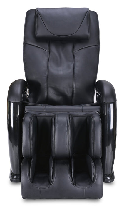 Remedy 48.4\" Faux Leather Reclining Massage Chair - Black