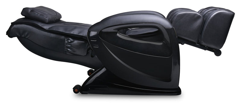 Remedy 48.4\" Faux Leather Reclining Massage Chair - Black