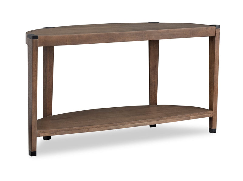 Gordon 56” Round Solid Wood Sofa Table - Brown