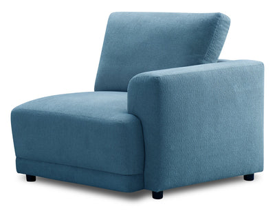 Voyage Modular Fabric Right-Facing Chair with Removable Back Cushions – Blue | Fauteuil modulaire de droite Voyage en tissu avec coussins de dossier amovibles - bleu