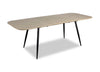 ["Joss Dining Table with 65-83\"W Butterfly Extension, Metal - Natural"]