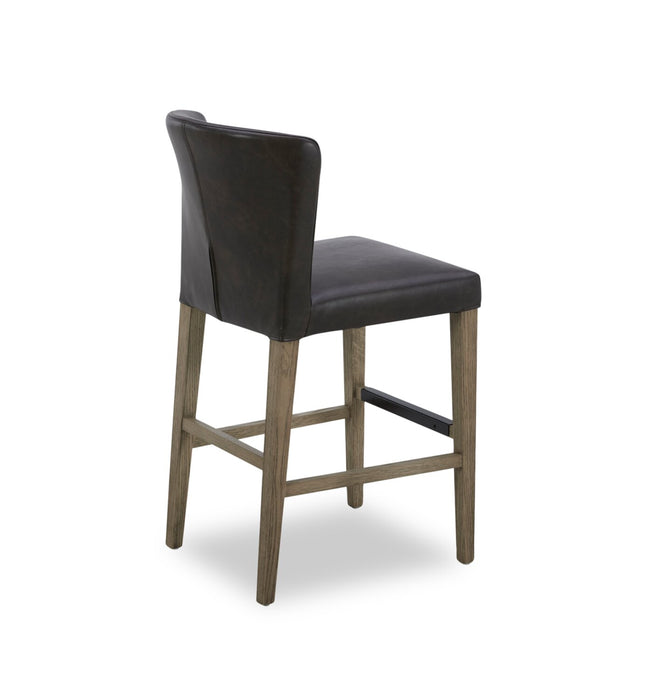 Arlo Counter-Height Stool with Vegan Leather Fabric - Bison Brown