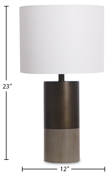 Kort & Co. Colm 23\" Antique Bronze Metal Table Lamp