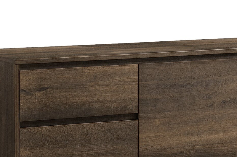 Burkley 71” Modern TV Stand with Storage and Cable Management for TVs up to 80” - Dark Brown