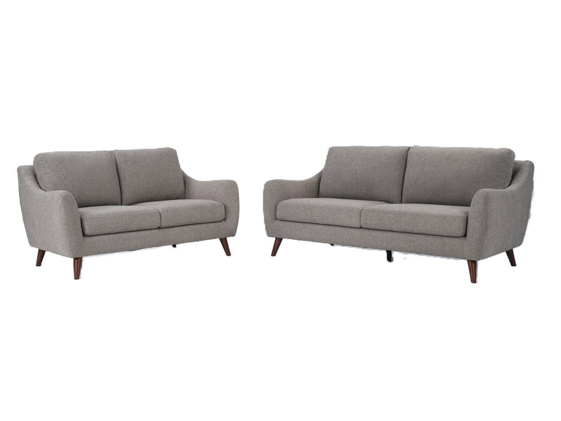 Ivy 75.5\"  Fabric Sofa with Removable Back Cushions - Grey 