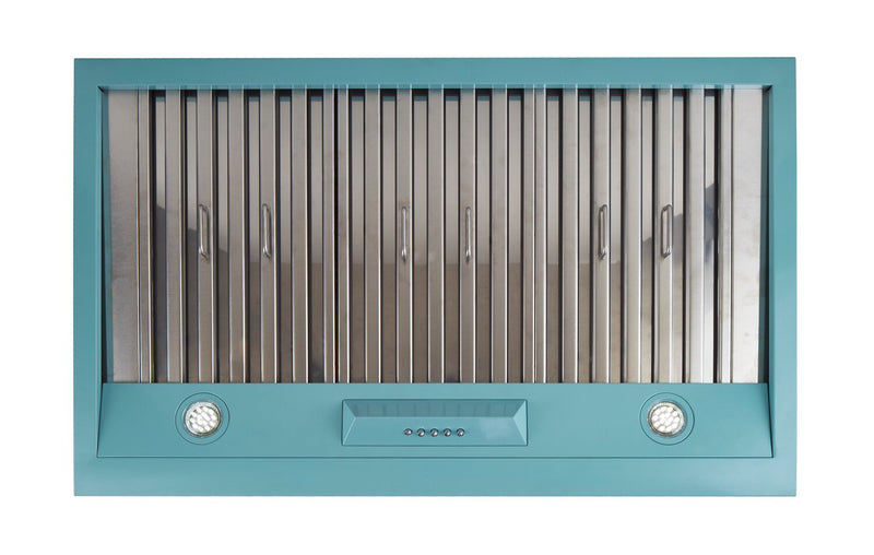 Classic Retro by Unique 36\" 700 CFM Under-Cabinet Range Hood - Ocean Mist Turquoise - UGP-36CR RH T