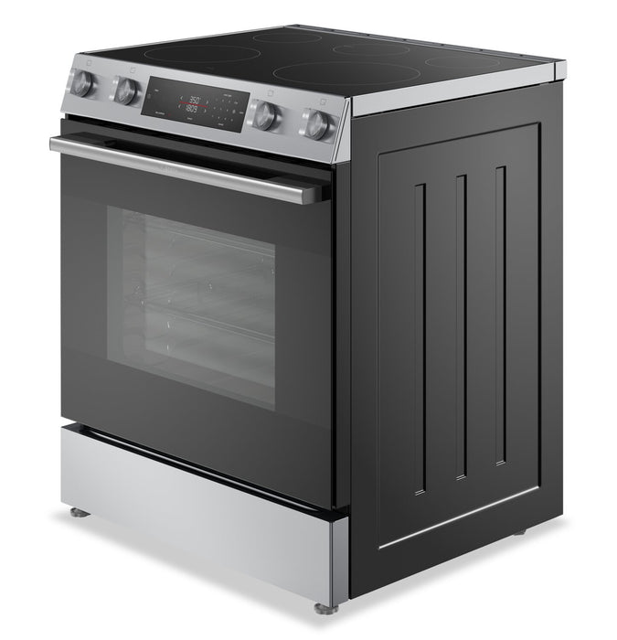 Bosch 30\" 5.8 Cu. Ft. 100 Series Electric Range with Rapid Preheat and Air Fry - Stainless Steel - HEF1050MC