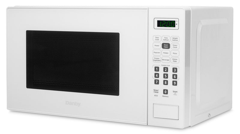 Danby 0.7 Cu. Ft. Countertop Microwave with Auto Defrost - White - DBMW0721BWW