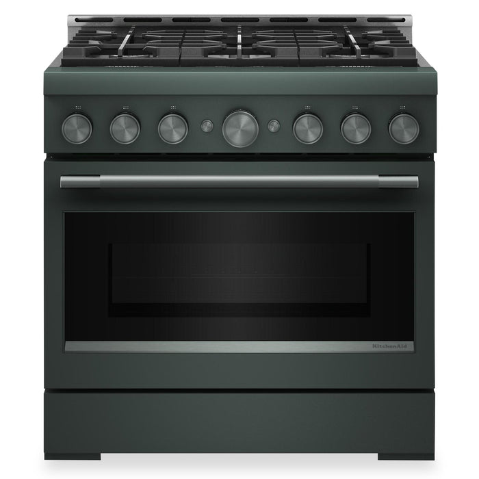 KitchenAid 36\" 5.1 Cu. Ft. Gas Range with No Preheat Air Fry Mode – Juniper - KFGS936SJP