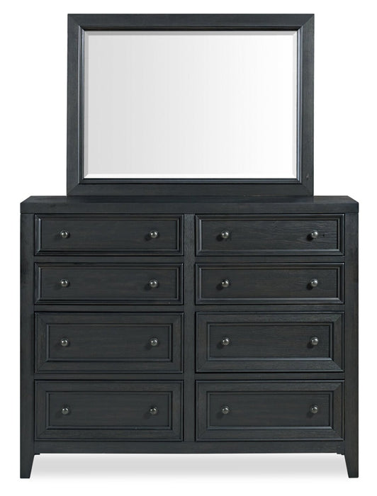 Casa Bedroom 8-Drawer Dresser, 54\"W x 44\"H, Wood - Black