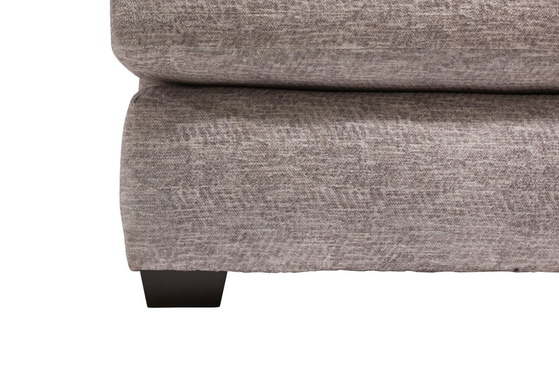 Made in Canada Luxe 3-Piece Left-Facing Fabric Sectional with Removable Cushions - Zaftig Dove Grey