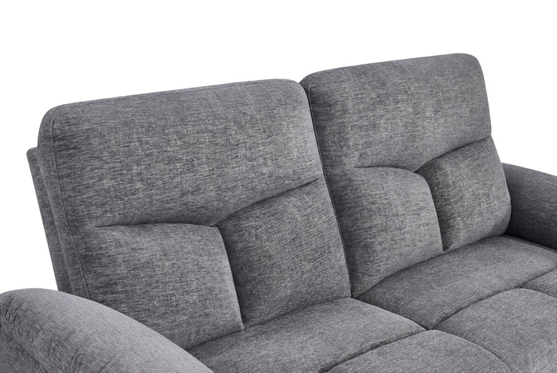 Blake 76.8\" Chenille Fabric Manual Reclining Sofa – Grey 