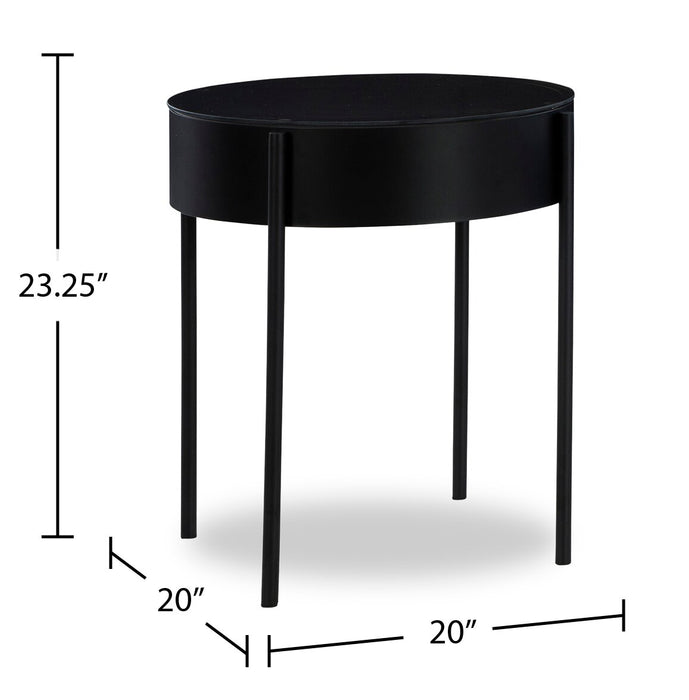 Moira 36” Modern 3-Pack Round Coffee + 2 End Tables - Black
