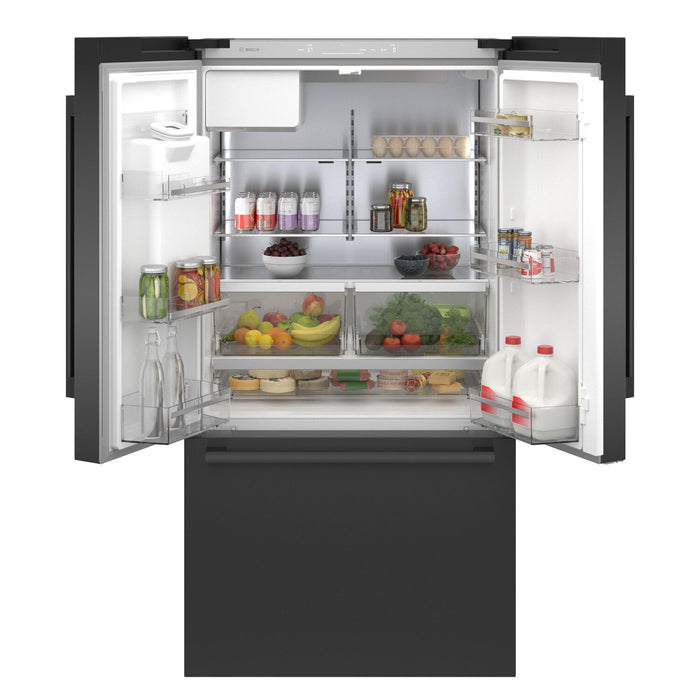 Bosch 21.6 Cu. Ft. French-Door Bottom Mount Refrigerator - Black Stainless Steel - B36CD52SNB